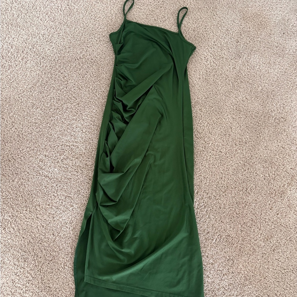 SHEIN Forest Green Midi Dress